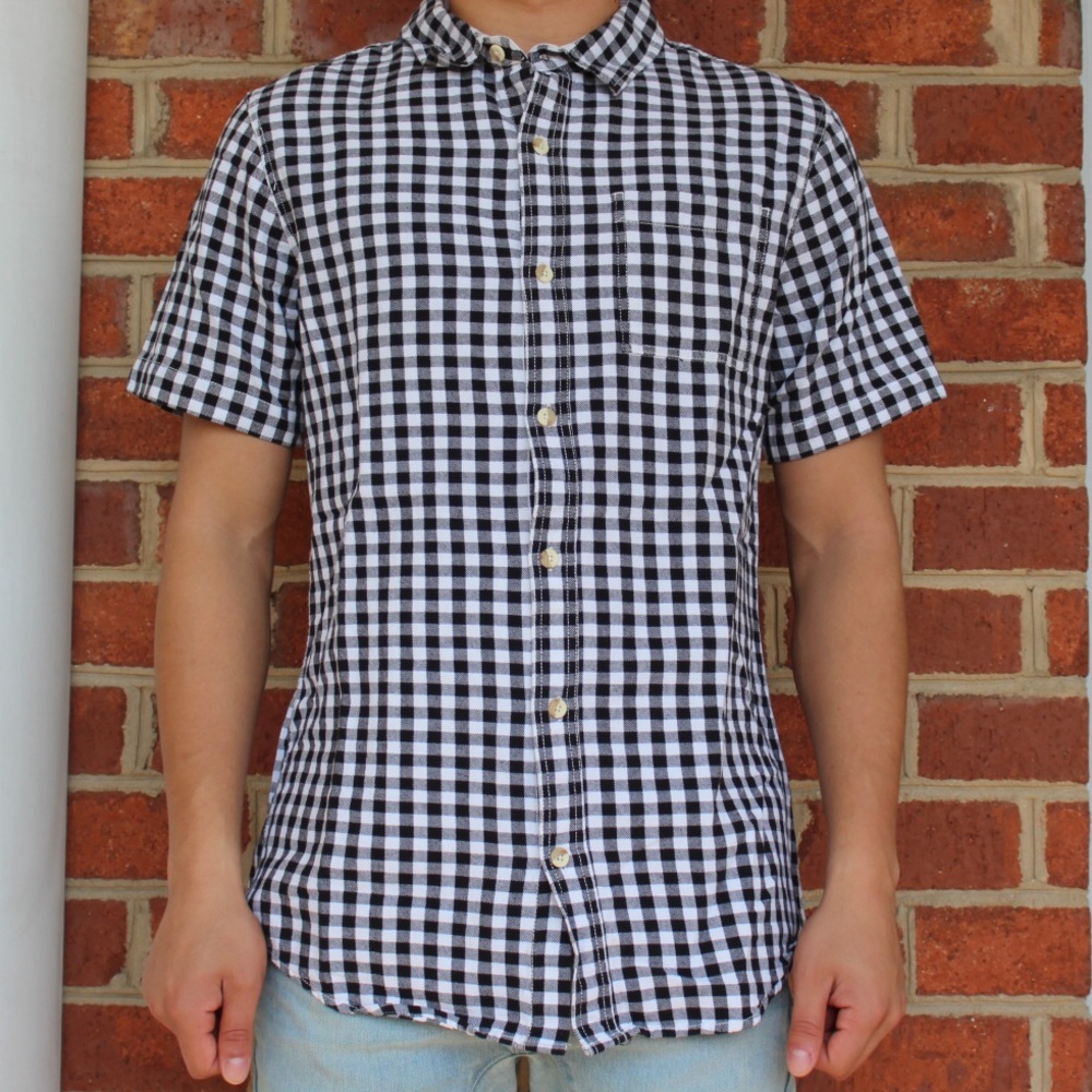 On the Byas | Gingham Print Button Up Shirt